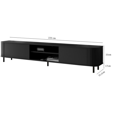 Komoda RTV 220 2K ZENO czarny / czarny