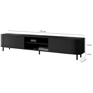 Komoda RTV 220 2K ZENO czarny / kaszmir