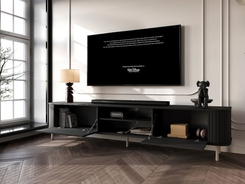 Komoda RTV 220 2K ZENO czarny / kaszmir