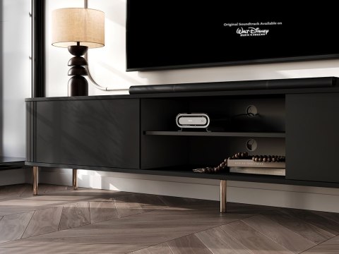 Komoda RTV 220 2K ZENO czarny / złoty