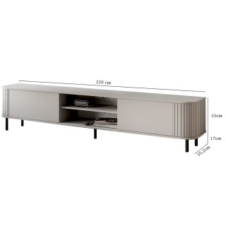 Komoda RTV 220 2K ZENO kaszmir / złoty