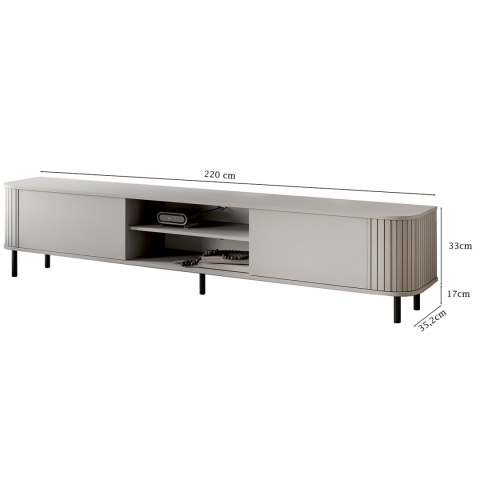 Komoda RTV 220 2K ZENO kaszmir / złoty