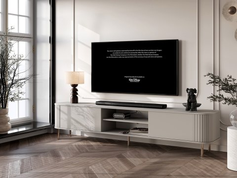 Komoda RTV 220 2K ZENO kaszmir / złoty
