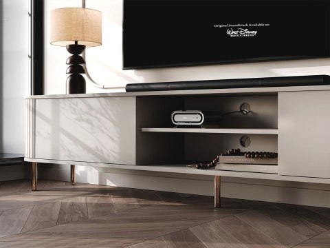 Komoda RTV 220 2K ZENO kaszmir / złoty