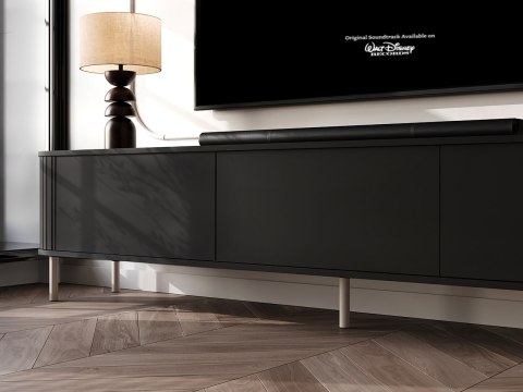 Komoda RTV 220 3K ZENO czarny / kaszmir