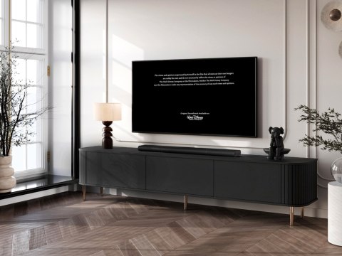 Komoda RTV 220 3K ZENO czarny / złoty