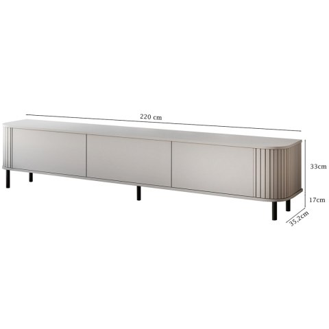 Komoda RTV 220 3K ZENO kaszmir / kaszmir