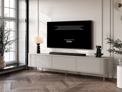 Komoda RTV 220 3K ZENO kaszmir / złoty