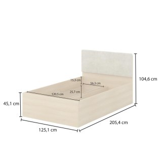 Łóżko 120x200 LERRA 35 dąb lindberg