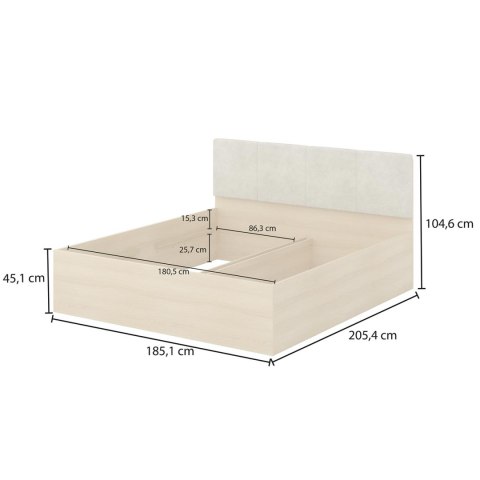 Łóżko 180x200 LERRA 32 dąb lindberg