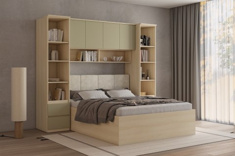 Sypialnia LERRA 3 dąb lindberg / eukaliptus