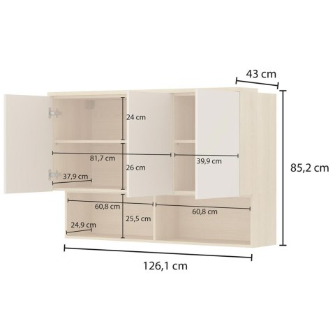 Szafka wisząca LERRA 11 dąb lindberg / eukaliptus