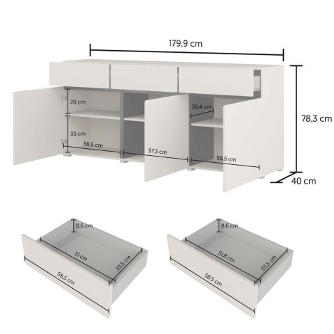 Komoda CROSI 43 czarny