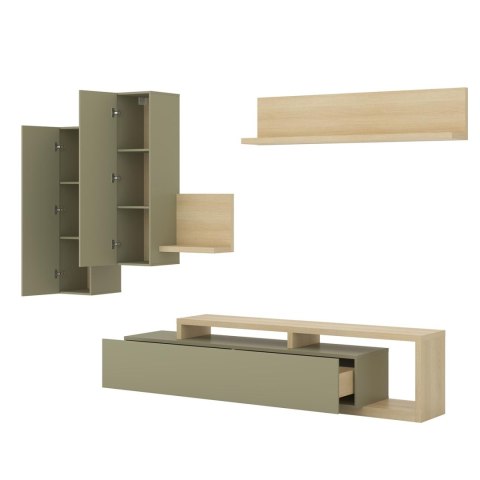 Meblościanka TABO BT09 dąb lindberg / eukaliptus