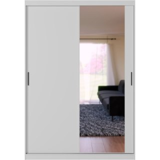 Szafa przesuwna z lustrem VALTURA 150cm biały mat