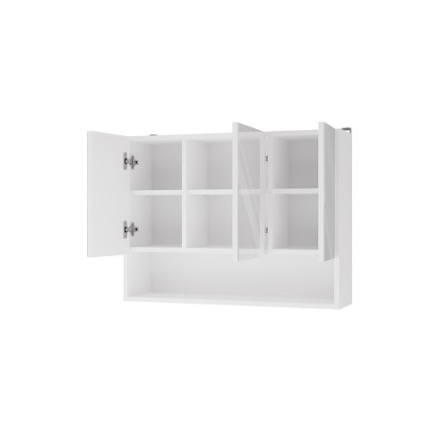 Szafka Łazienkowa Wisząca POLA 3DL/P BIAŁY 80 Cm 3 Lustra z Półką