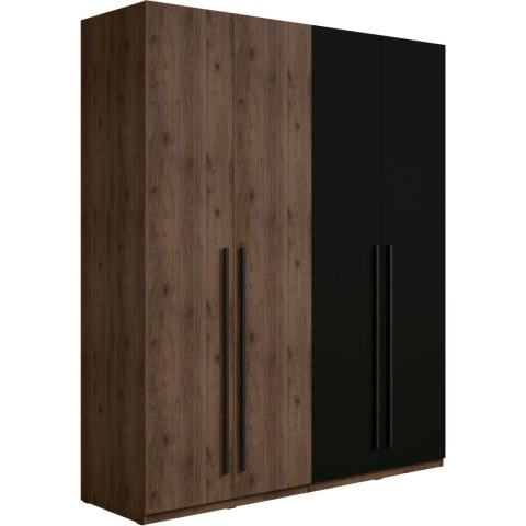 Zestaw mebli MARGHERA 1 z oświetleniem orzech elegant / czarny onyx