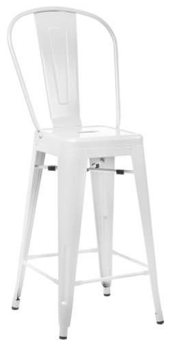 Hoker Paris Back 66cm biały inspirowany Tolix ( Rozmiar: uniwersalny )