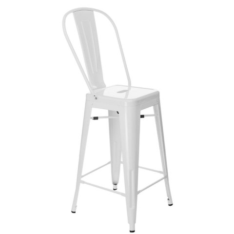 Hoker Paris Back 66cm biały inspirowany Tolix ( Rozmiar: uniwersalny )