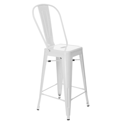 Hoker Paris Back 66cm biały inspirowany Tolix ( Rozmiar: uniwersalny )