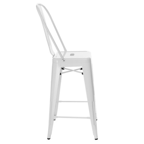 Hoker Paris Back 66cm biały inspirowany Tolix ( Rozmiar: uniwersalny )