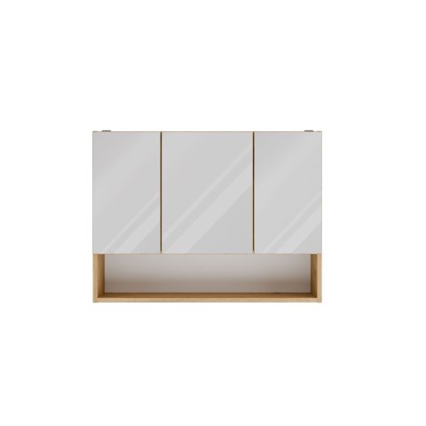 Szafka Łazienkowa Wisząca POLA 3DL/P DĄB ARTISAN 80 Cm 3 Lustra z Półką