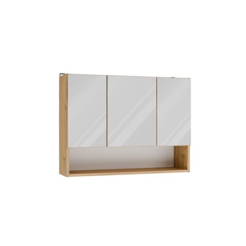 Szafka Łazienkowa Wisząca POLA 3DL/P DĄB ARTISAN 80 Cm 3 Lustra z Półką