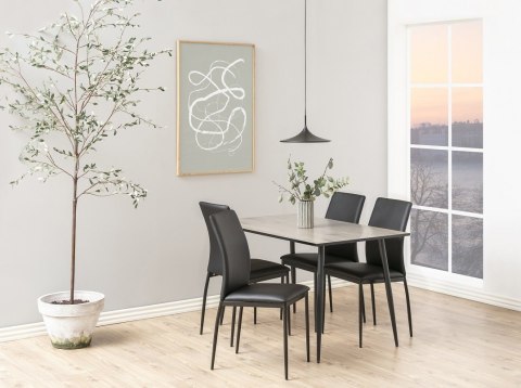 Stół do jadalni Wilma Actona drewniany naturalny z czarnymi metalowymi nogami 120x80 cm ( Rozmiar: uniwersalny )