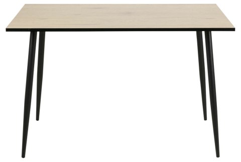 Stół do jadalni Wilma Actona drewniany naturalny z czarnymi metalowymi nogami 120x80 cm ( Rozmiar: uniwersalny )