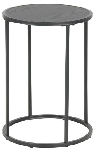 Stolik kawowy Actona Seaford MDF metal czarny okrągły 40 cm ( Rozmiar: uniwersalny )