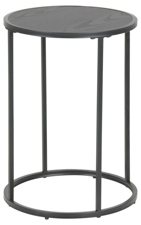 Stolik kawowy Actona Seaford MDF metal czarny okrągły 40 cm ( Rozmiar: uniwersalny )