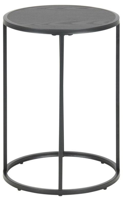 Stolik kawowy Actona Seaford MDF metal czarny okrągły 40 cm ( Rozmiar: uniwersalny )