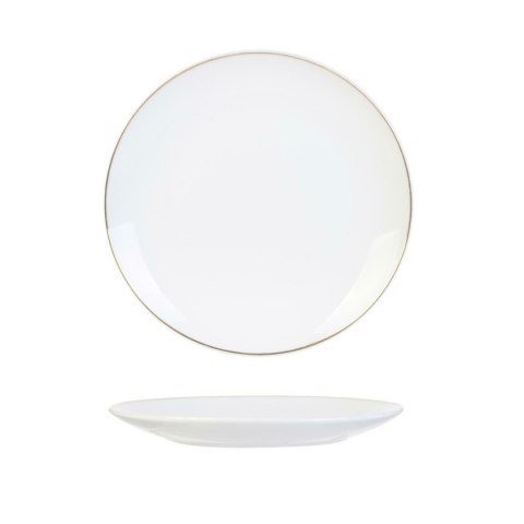 Talerz Pearl Gold 20cm biały ( Rozmiar: uniwersalny )