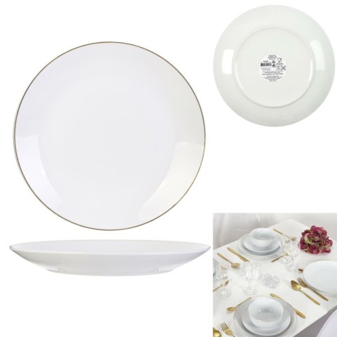 Talerz Pearl Gold 27cm biały ( Rozmiar: uniwersalny )