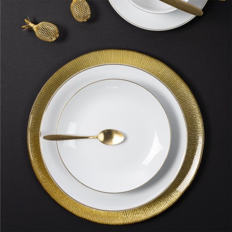 Talerz Pearl Gold 27cm biały ( Rozmiar: uniwersalny )