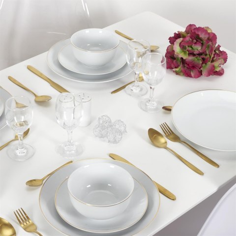 Talerz Pearl Gold 27cm biały ( Rozmiar: uniwersalny )