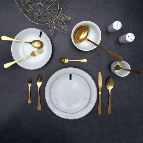 Talerz głęboki Pearl Gold 20cm biały ( Rozmiar: uniwersalny )