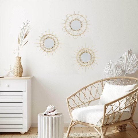 Zestaw 3 luster rattanowych Lipsi ( Rozmiar: uniwersalny )