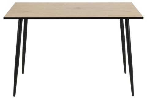 Stół do jadalni Wilma Actona drewniany naturalny dąb z czarnymi metalowymi nogami 120x80 cm ( Rozmiar: uniwersalny )