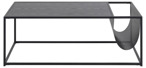 Stolik kawowy Actona Seaford z gazetnikiem metalowy czarny 110x60 cm ( Rozmiar: uniwersalny )