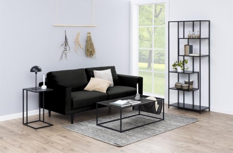 Stolik kawowy Actona Seaford z gazetnikiem metalowy czarny 110x60 cm ( Rozmiar: uniwersalny )