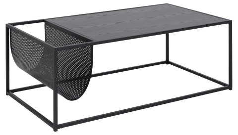 Stolik kawowy Actona Seaford z gazetnikiem metalowy czarny 110x60 cm ( Rozmiar: uniwersalny )