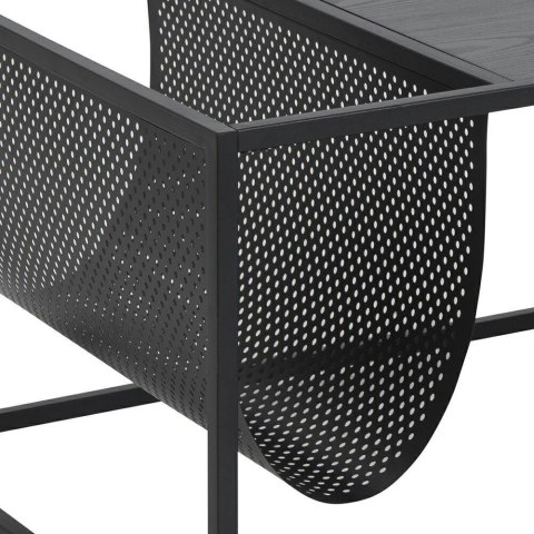 Stolik kawowy Actona Seaford z gazetnikiem metalowy czarny 110x60 cm ( Rozmiar: uniwersalny )