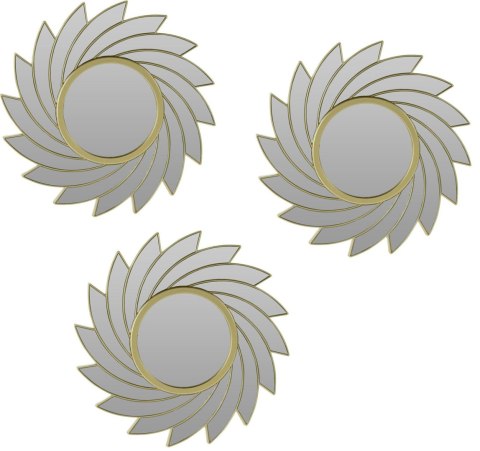 Zestaw 3 luster Rowley złote ( Rozmiar: uniwersalny )