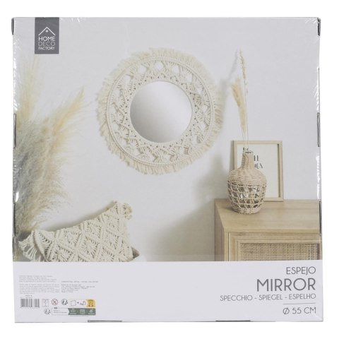 Lustro Macrama 55cm beżowe ( Rozmiar: uniwersalny )