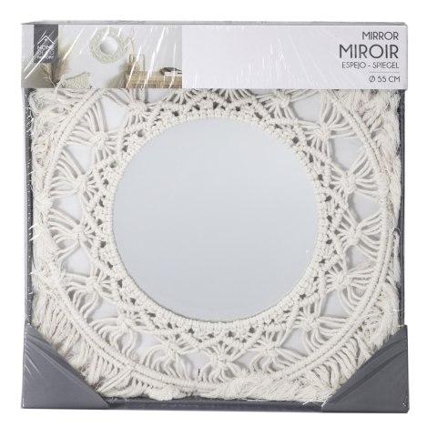 Lustro Macrama 55cm beżowe ( Rozmiar: uniwersalny )
