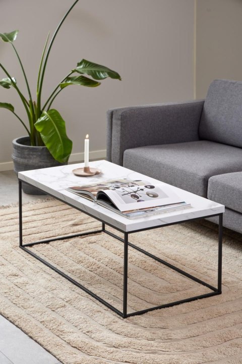 Stolik Barossa 110x55cm biały marmur ( Rozmiar: uniwersalny )