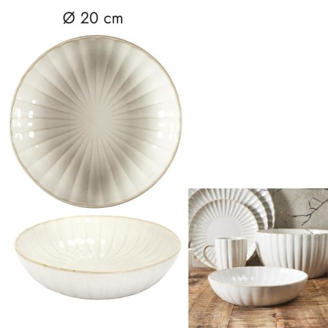 Talerz głęboki Vlora 20cm beżowy ( Rozmiar: uniwersalny )