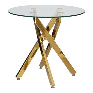Stolik kawowy Amber 60cm transparentny/ złoty ( Rozmiar: uniwersalny )