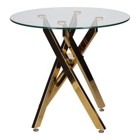Stolik kawowy Amber 60cm transparentny/ złoty ( Rozmiar: uniwersalny )
